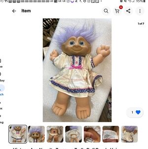 Charming Treasure Trolls Doll with Purple Hair& Wishstone